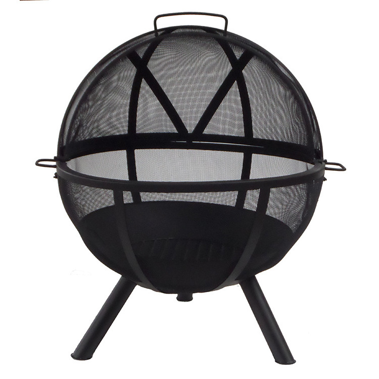 Outdoor Steel Folding Fire Pit Ball Outdoor Steel Wood Burning Firepit Ball Wood Burning and Charcoal Stocked Poker Round