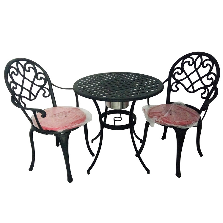 black wrought iron french bistro garden coffee table sets