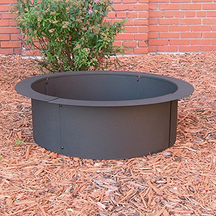 Round Fire Pit Ring Insert for Outside Wood Burning, 40 Inch Outer 36 Inch Inner DIY Outdoor Fire Pit Liner Ring for Garden