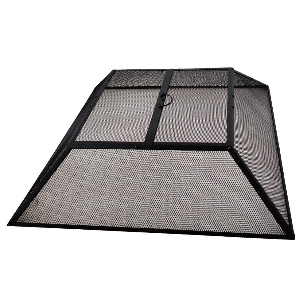 Manufacturer Wholesale Fire pit spark screen cover outdoor heavy duty steel firepit lid