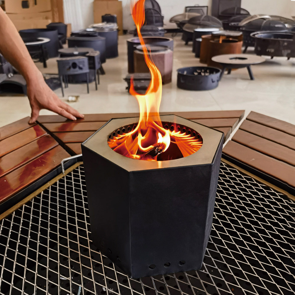 Portable tabletop mini firepit