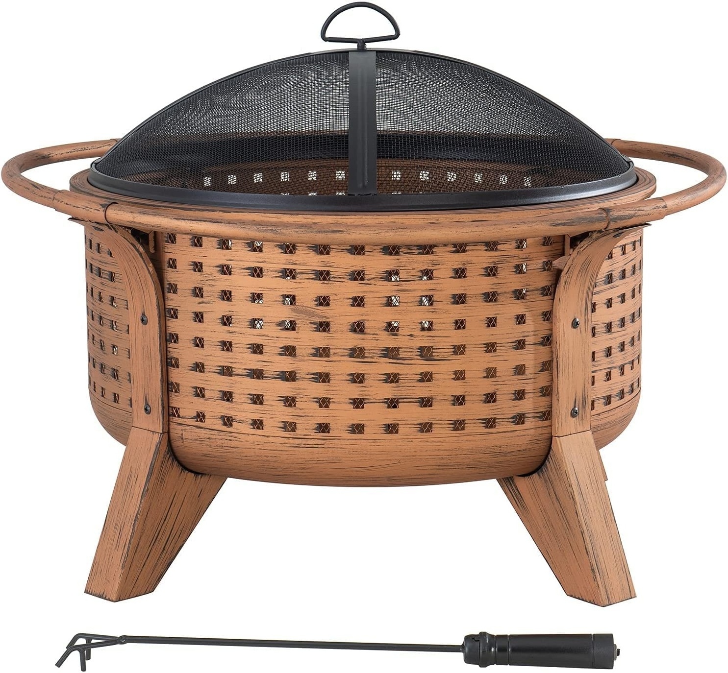 Custom pattern outdoor brazier garden camping wood burning copper fire pit portable