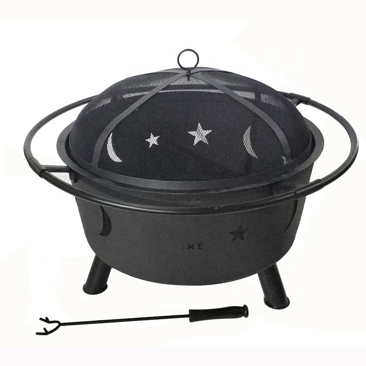 garden diy big deep brazier modern sphere fire pit with bbq grill