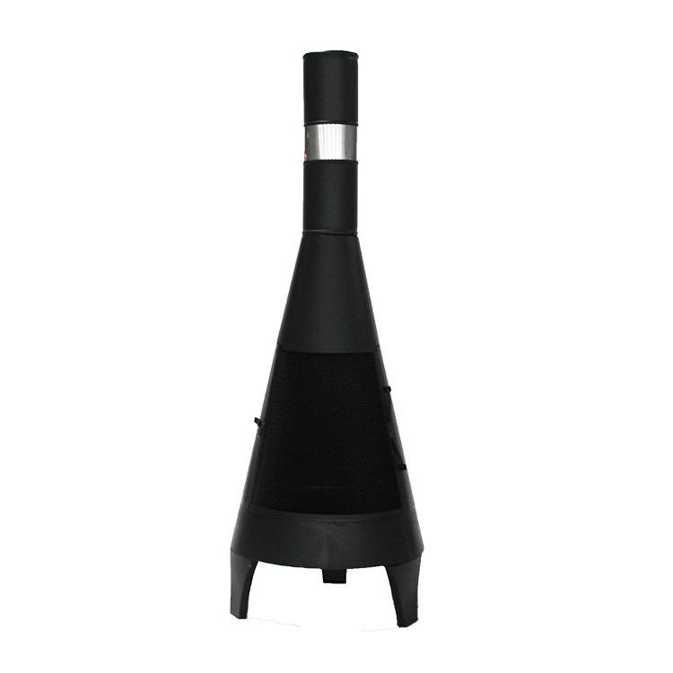 outdoor chimenea black fire pit fire steel