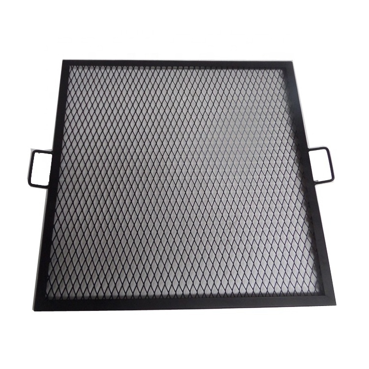 40 INCH Outdoor Square Metal BBQ Campfire Grill Portable Outside