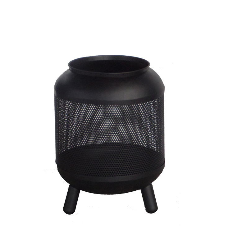 Modern style Black steel Outdoor fireplace fire pit