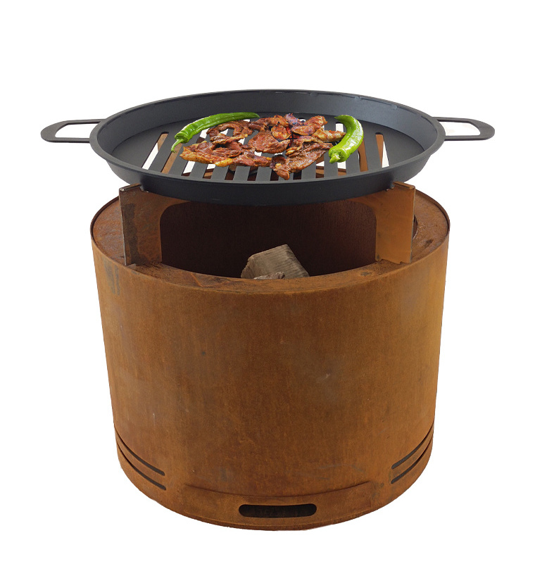 Kingjoy corten steel fire pit city bonfire smokeless brasero