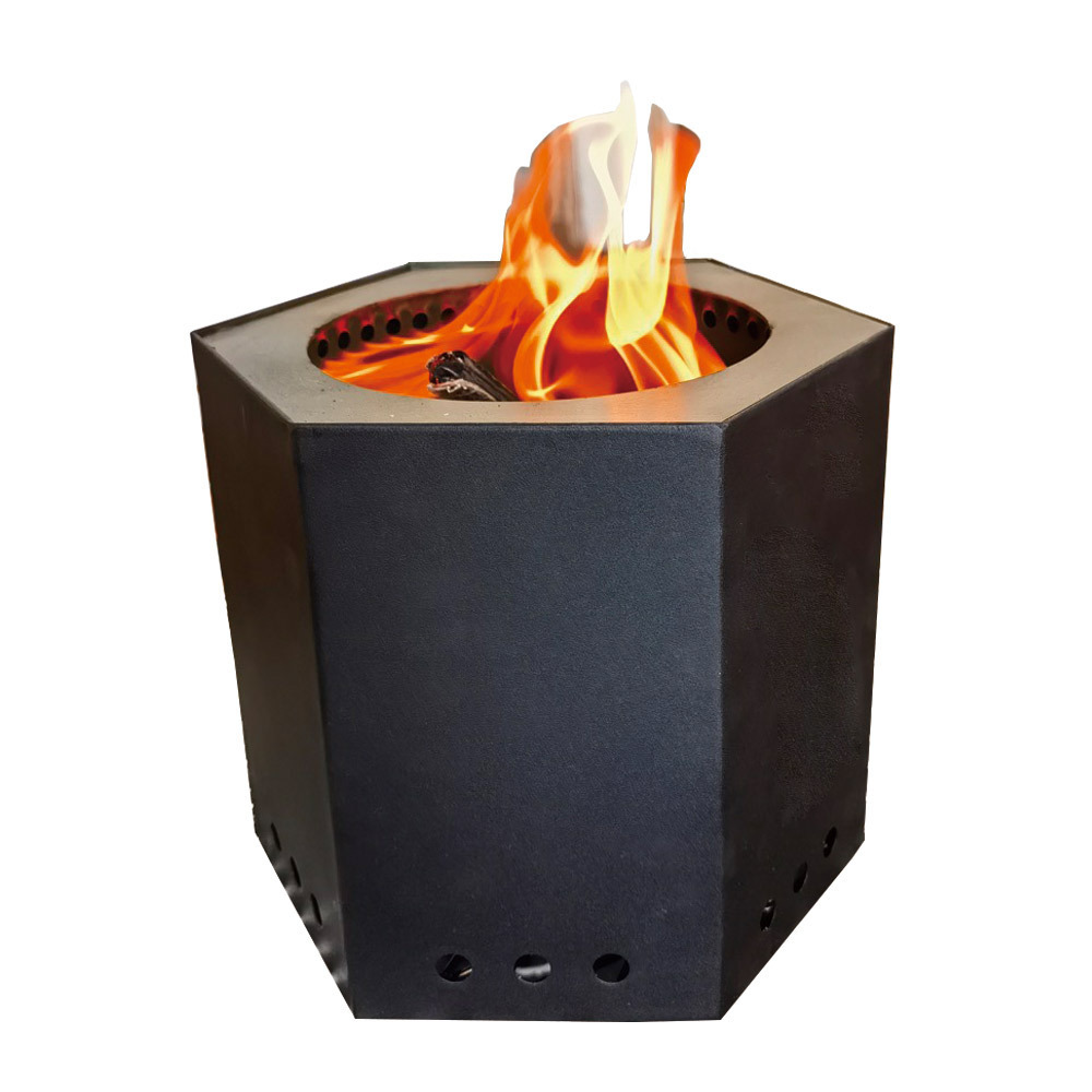 Tabletop Fire Pit Low Smoke Camping Stove for Outdoor & Patio, Fueled by Pellets or Wood, Safe Burning Table Top Firepit