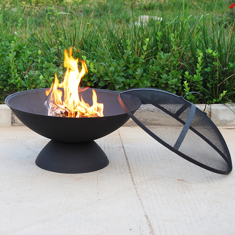 22 Inch Cast Iron Smokeless Wood Burning Fire Pit  with Portable Stand