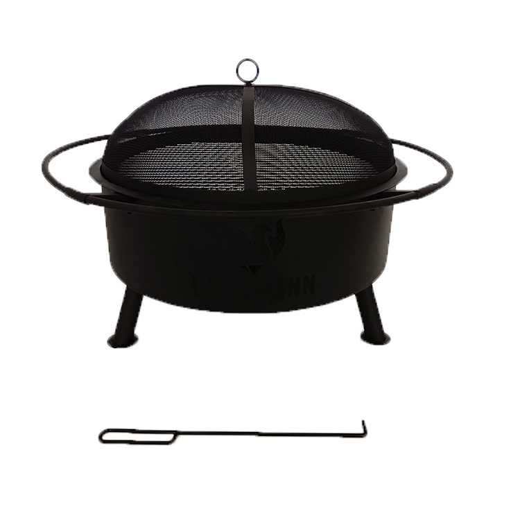 outdoor portable steel fire pit  with  pattern black fire pit customized fire pit