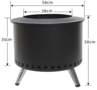 Kingjoy steel camping fire pit wood burning stove city bonfire smokeless brasero with folding legs