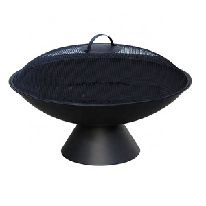 Fire Bowl 21" Outdoor Metal Firepit/steel Fire Pits Outdoor Warming Cast Iron Mix Steel Included Stocked Larger Black