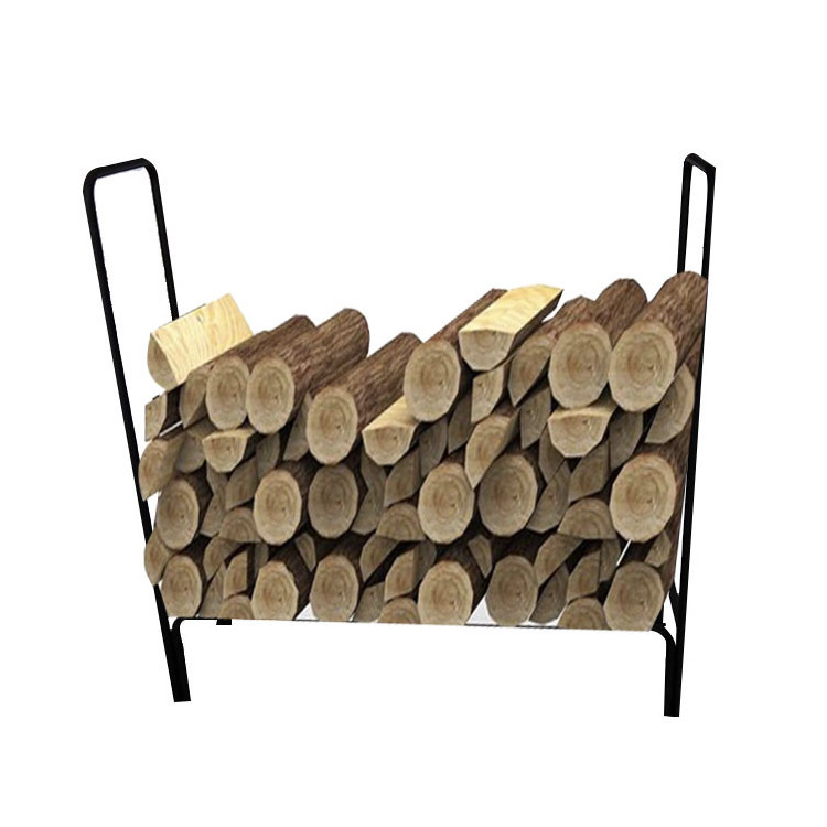 4ft Firewood Rack Outdoor Log steel storage cages storage cage Fireplace Log Holder rack