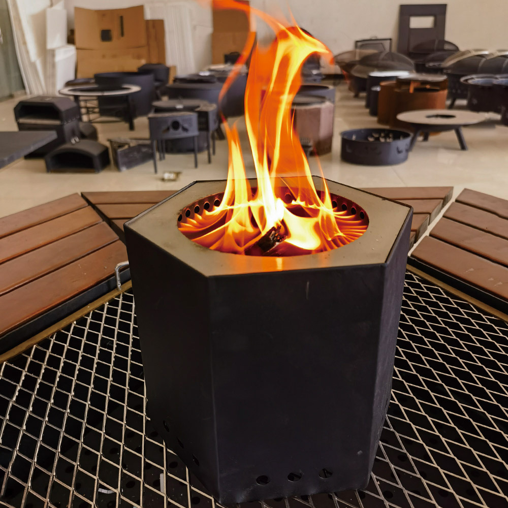 Kingjoy Mini Hexagonal Portable Fire Pit For Indoor BBQ