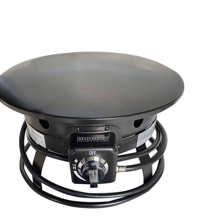 Portable camping bonfire gas propane brazier smokeless fire pit outdoor with stainless steel ring burner