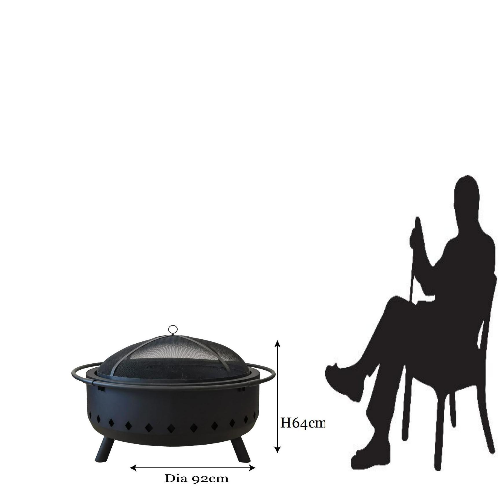 Outdoor garden camping fire pit portable round fire pit smokeless with firepit spark screen