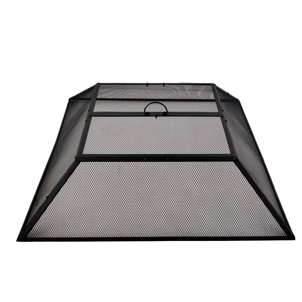 Manufacturer Wholesale Fire pit spark screen cover outdoor heavy duty steel firepit lid