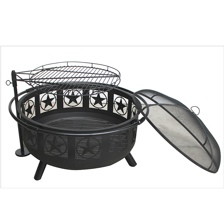 Wood Burning Fire Bowl Camping Garden Metal Oem Outdoor Fire Pits Steel Bracero Firebowl Round Fire Pit Concrete All-season