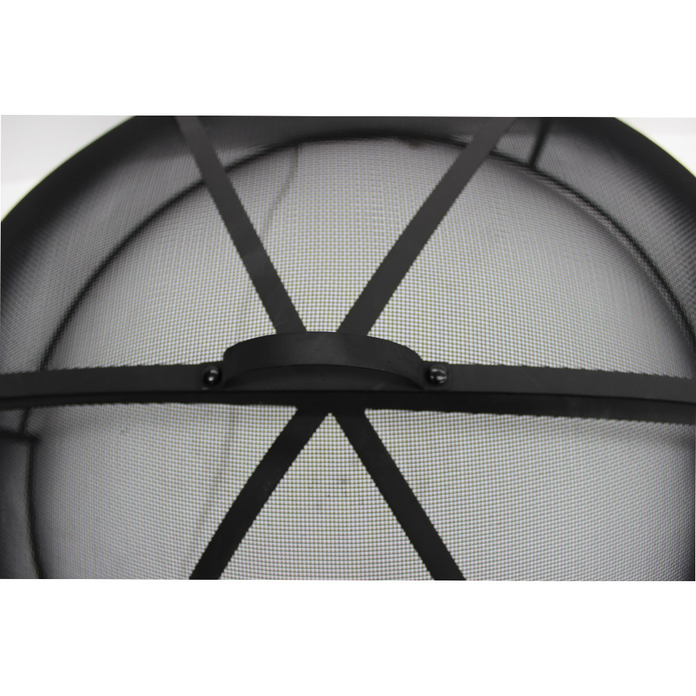 Firepit Spark Screen Lid Outdoor Firepit Ring Cover Round Accessories, Fire Pit Metal Cover, Easy-Opening Fire Pit Screen