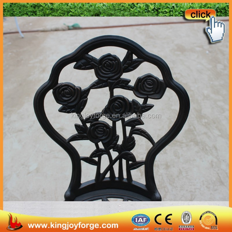 Outdoor Patio Furniture Rose 3 Piece Bistro Set Cast Aluminum Garden Set Outdoor Coffee Table Modern Design Cast Aluminium,metal