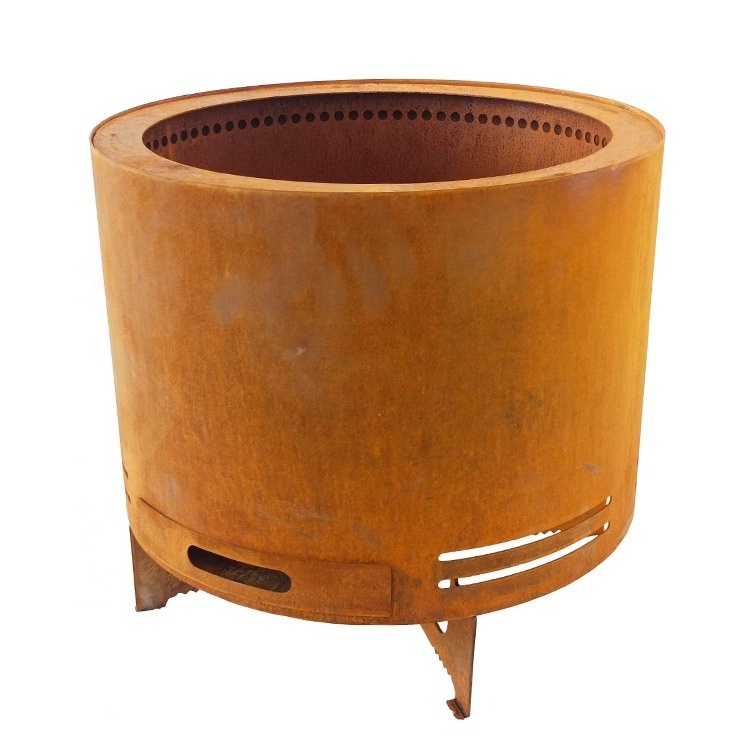 Kingjoy corten steel fire pit city bonfire smokeless brasero