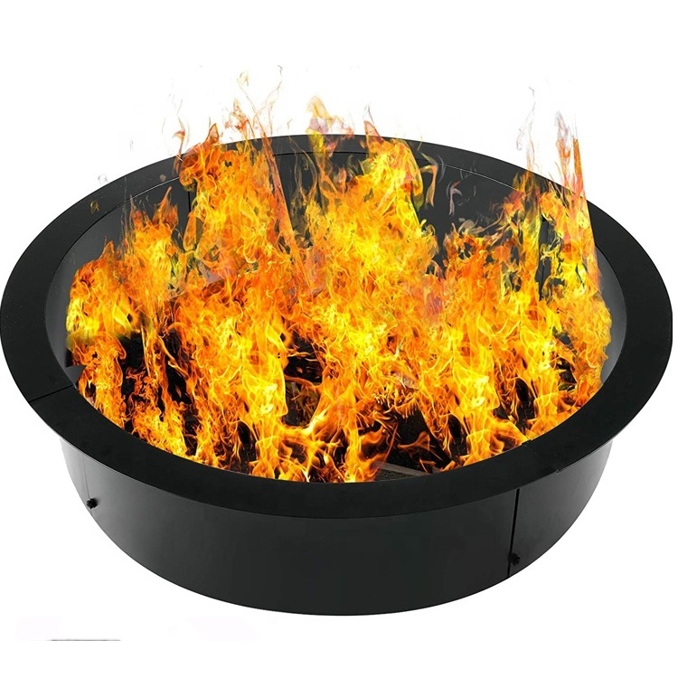 Outdoor garden heavy duty wood burning fire pit ring round campfire rings