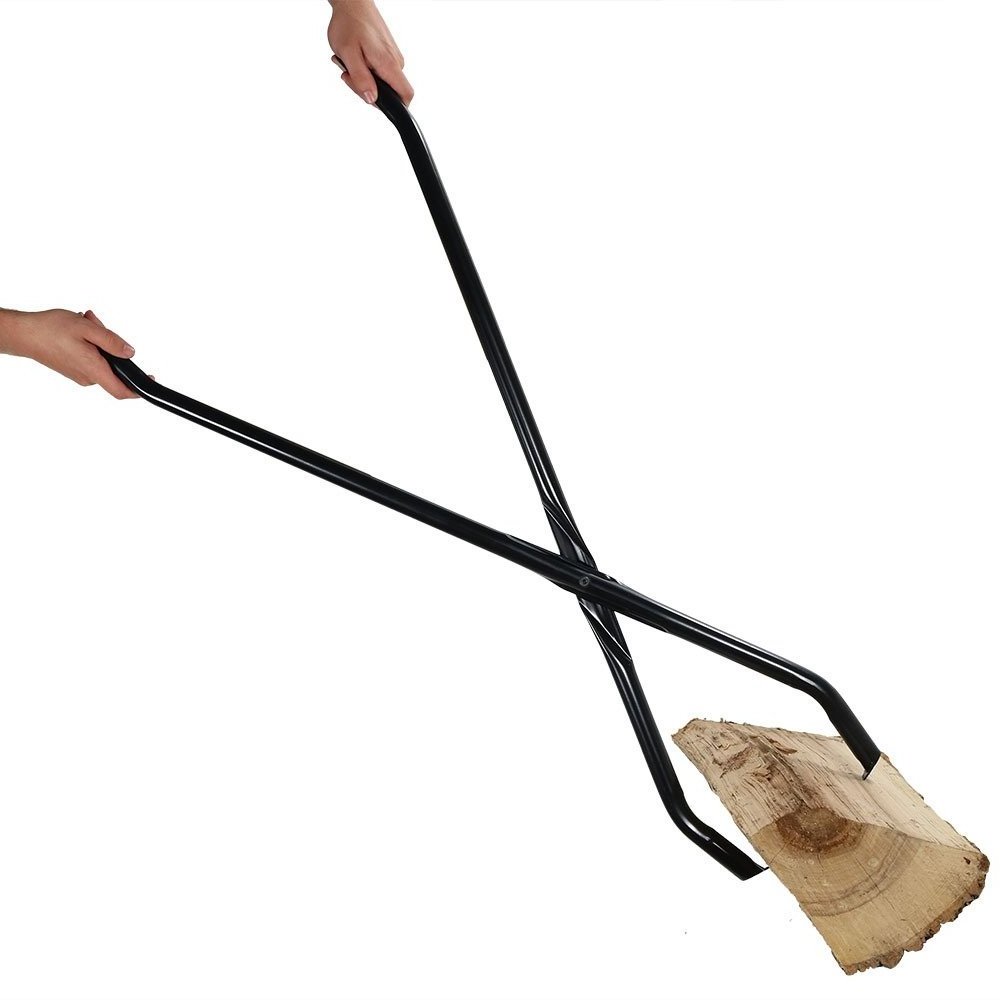 40 Inch hand log grabber used for Wood-Burning Fire Pit or Fireplace Log Grabber