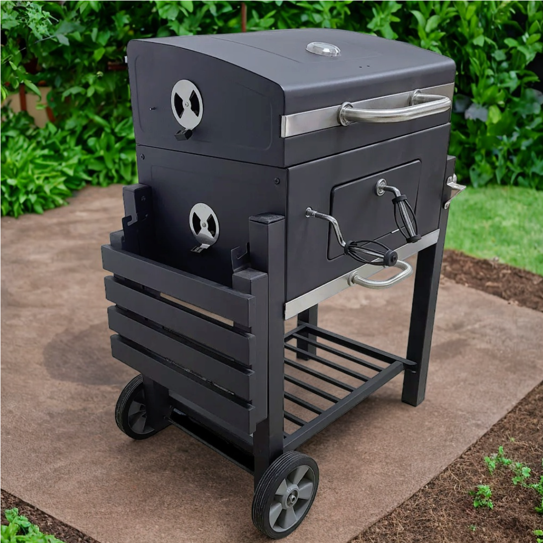 Kingjoy Black Smokeless Adjustable bbq Smoker Grill Table