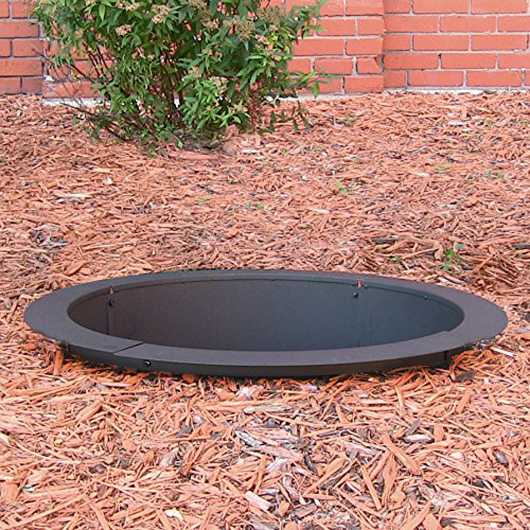 Round Fire Pit Ring Insert for Outside Wood Burning, 40 Inch Outer 36 Inch Inner DIY Outdoor Fire Pit Liner Ring for Garden