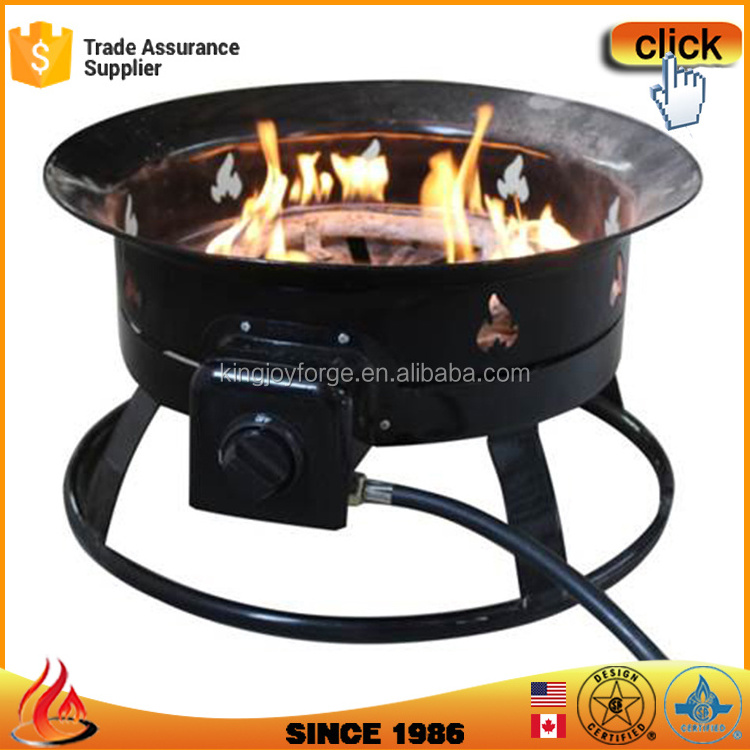 Best Choice Outdoor Camping Steel Gas Fire Pit With Metal Cover