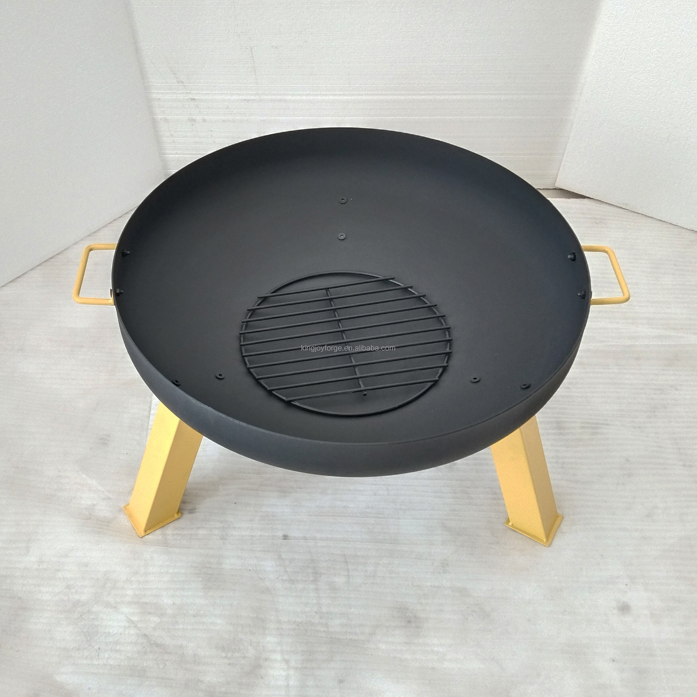 23.6 in Steel Replacement Fire Bowl with Round Spark Screen, Poker and Detachable Grate