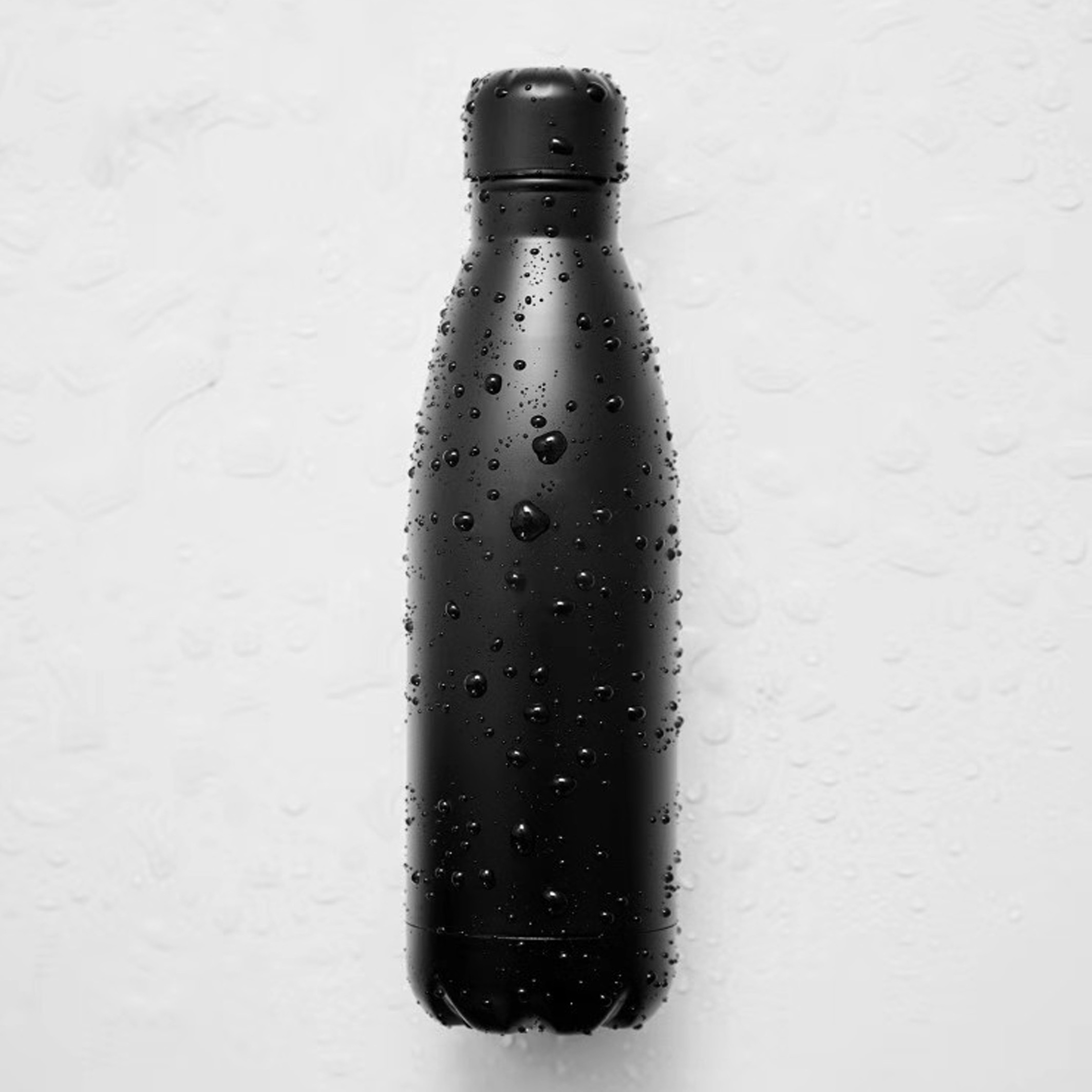 500ml Cola Shape Double Walled Stainless Steel Matte Black Water Bottle