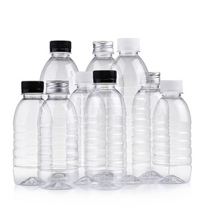 Wholesale PET clear transparent liquor bulk 500ml  250ml 300ml 1000ml plastic empty mineral water bottle