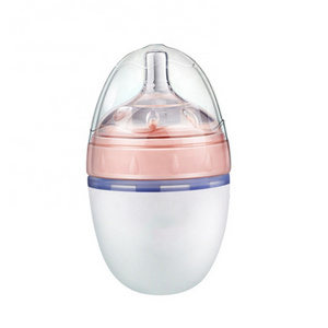 150ML New Design Hot Selling Food Grade Wide Neck squeeze Milk baby feeding bottles bpa free