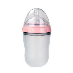 Newborn Breast Feeding Portable Nature Soft Wide Neck Anti-Colic Reusable feeding hands free baby bottle feeding