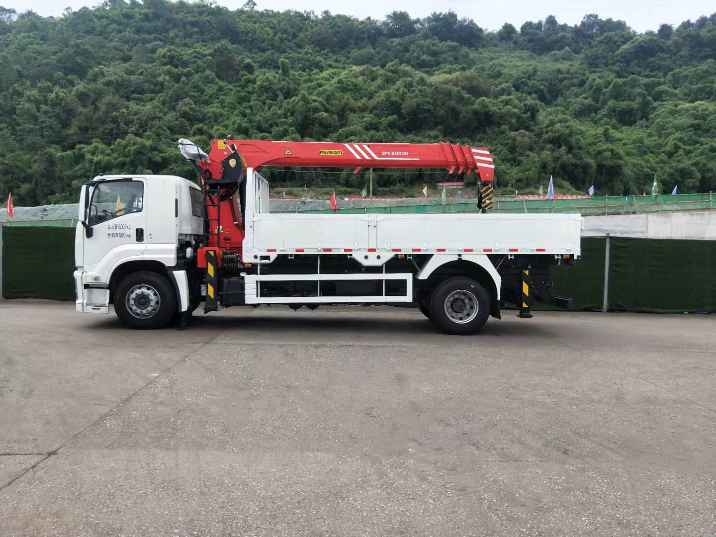 Top brand SPS20000 Stiff Boom Crane truck trailer mounted crane for cheap sale