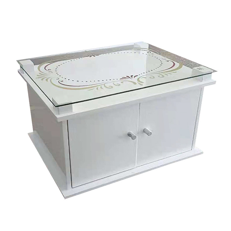 Home Furniture MDF Coffee Table Habesha Wood Cabinet With Glass