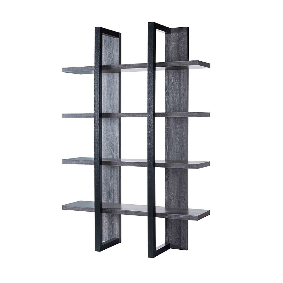 HIKUYA Mdf 5-Shelf Bookcase Large Capacity Bookcase MDF Home Office Open Bookshelf