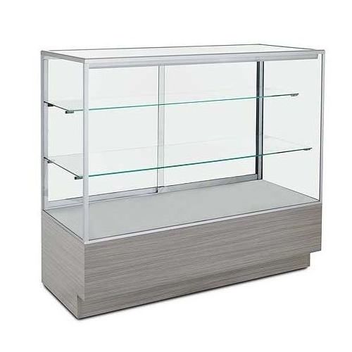 HIKUYA Full vision glass showcase led top light bakery shop cabinet cake display vitrine show case