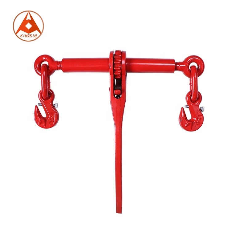 European Type Forged Ratchet Load Binder with Wings & Pin Hook Safety Lock in Barrel