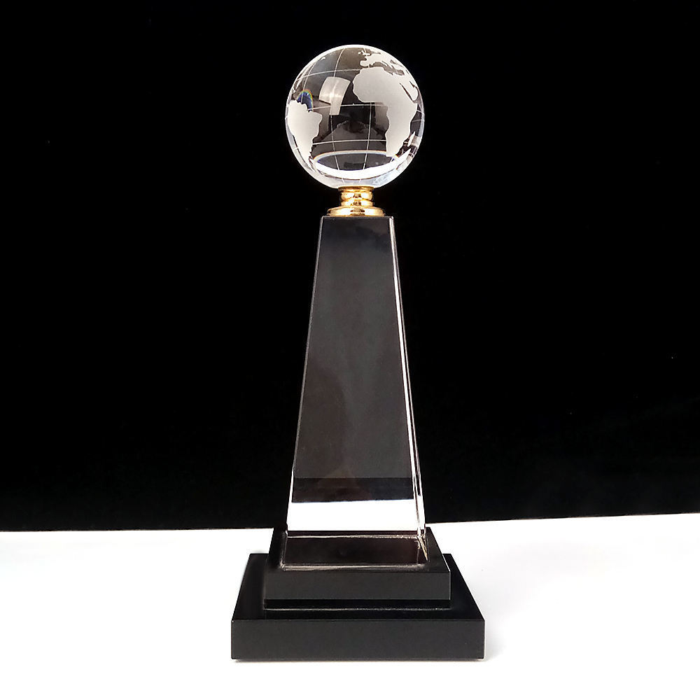 Customized K9 Blank Trophy Business/souvenir Gift Golf Crystal Ball Glass Globe World Award