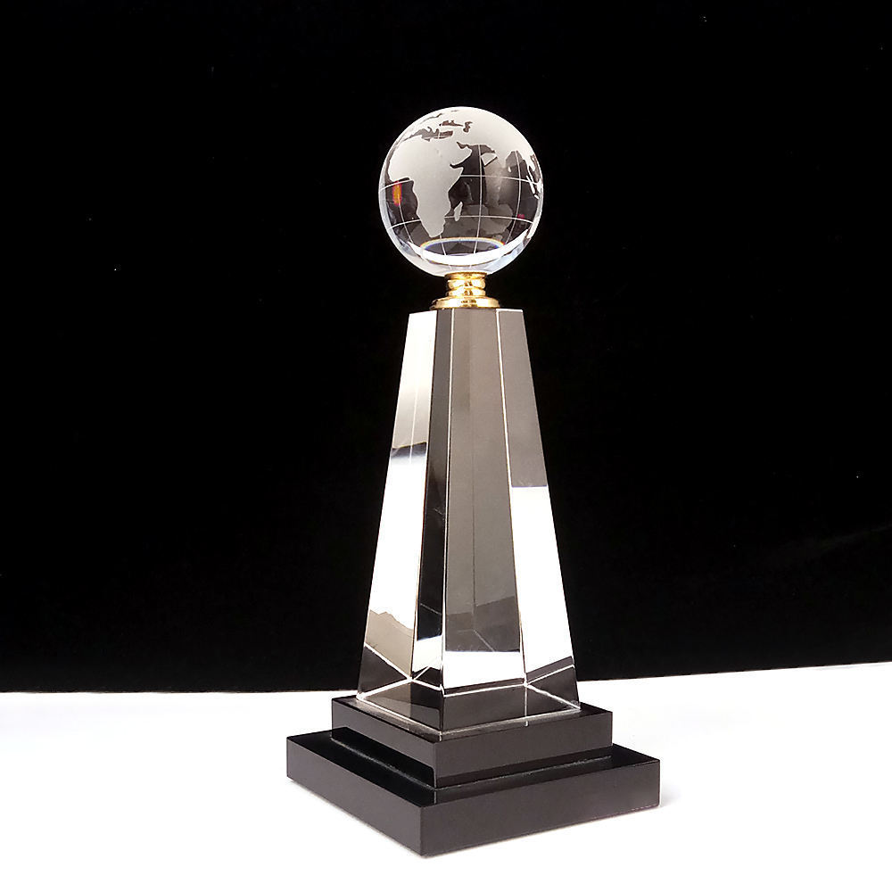 Customized K9 Blank Trophy Business/souvenir Gift Golf Crystal Ball Glass Globe World Award