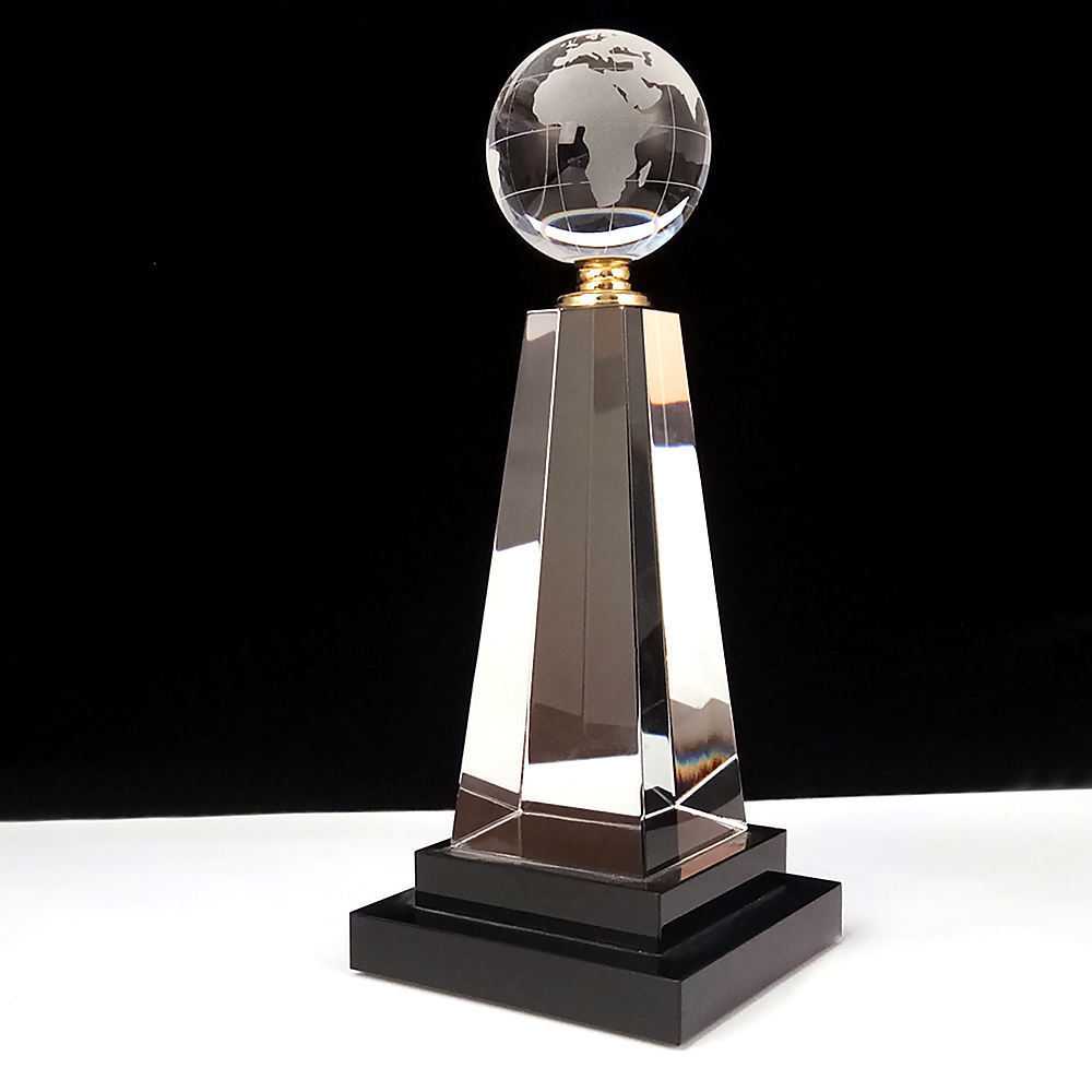 Customized K9 Blank Trophy Business/souvenir Gift Golf Crystal Ball Glass Globe World Award