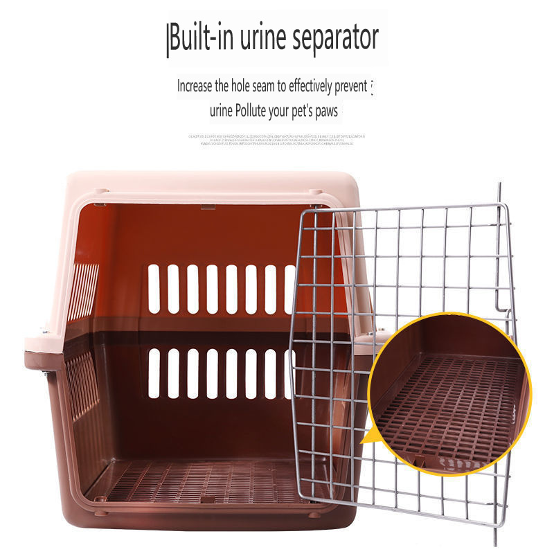 Breathable Cat Carrier Box Carrying Safe with Handle Travel Crate Transport Cage Carrier Basket for Indoor Puppy Car Outdoor