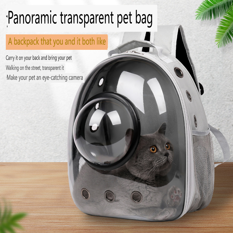 Cat Pet Carrier Backpack Transparent Capsule Bubble Pet Backpack Small Animal Puppy Kitty Bird Breathable Pet Carrier for Travel