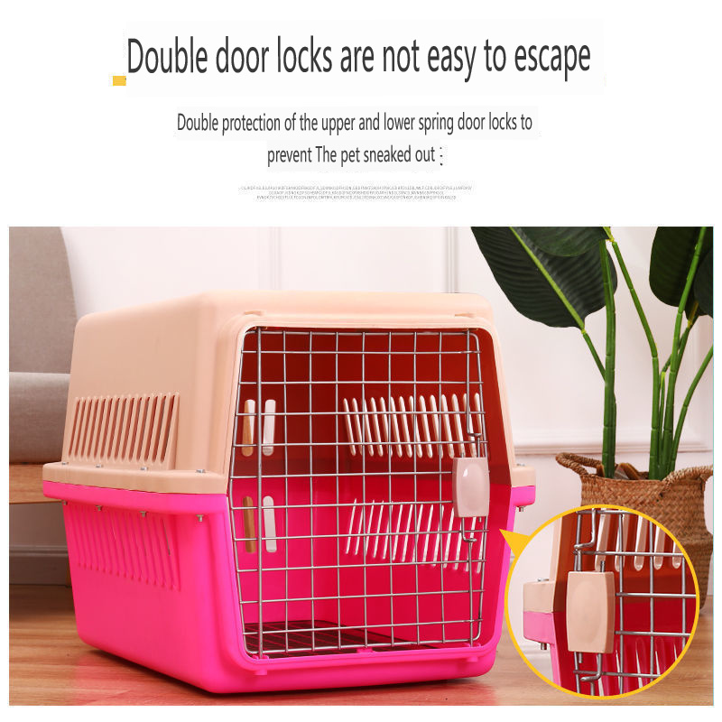 Breathable Cat Carrier Box Carrying Safe with Handle Travel Crate Transport Cage Carrier Basket for Indoor Puppy Car Outdoor