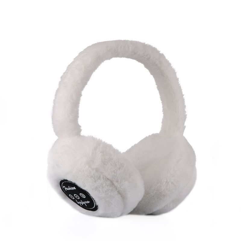 Factory Direct sales Bluetooth 5.0 music earmuffs wireless call earmuffs rabbit fur plush folding earmuffs headphone