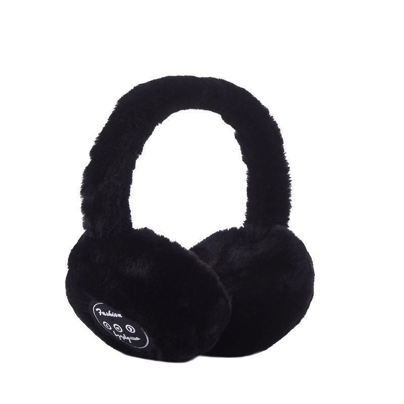 Factory Direct sales Bluetooth 5.0 music earmuffs wireless call earmuffs rabbit fur plush folding earmuffs headphone