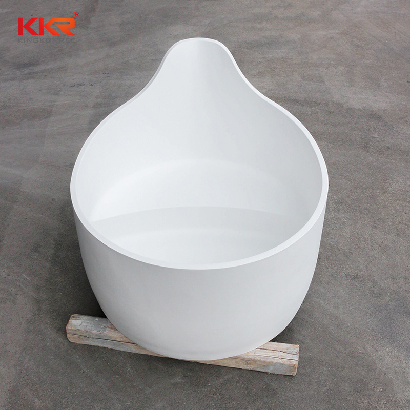 Special design solid surface bathtub artificial stone romantic style freestanding bathtub wholesale