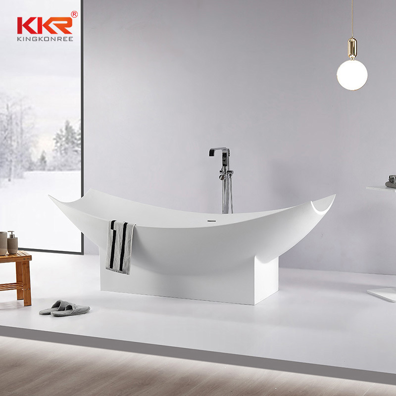 Hammock freestanding bathtub stone solid bathroom bathtub for hotel hammock used bathtub white color unique design